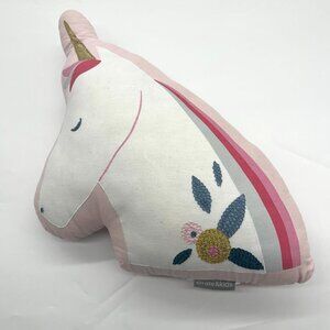 Crate and Kids Unicorn Embroidered Throw Pillow. EUC.